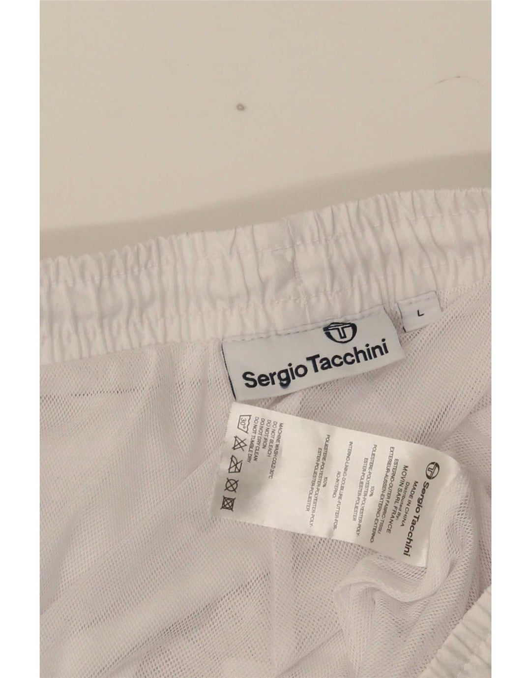 Sergio Tacchini Pantalon de survêtement pour homme Joggers Large Blanc Polyester