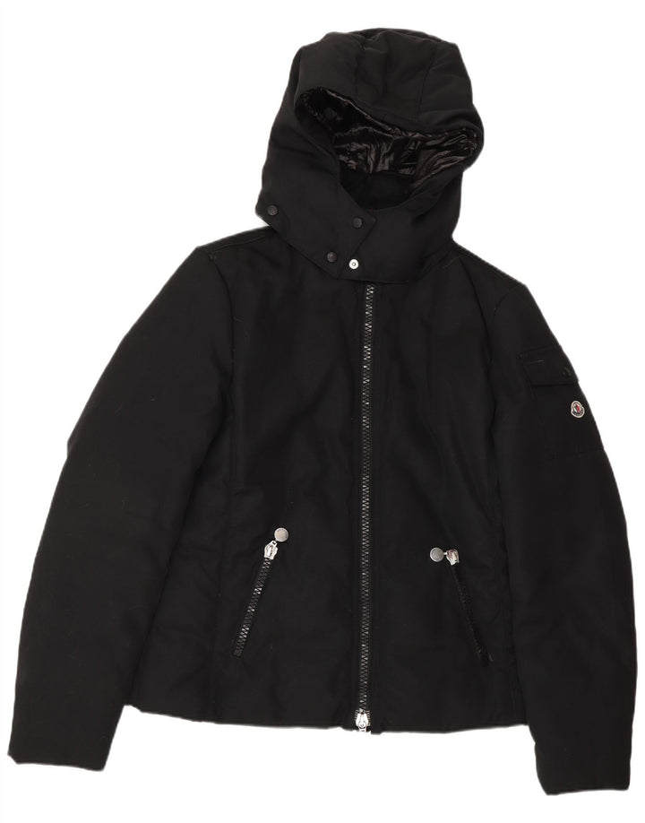 MONCLER Veste matelassée à capuche pour femme Taille 3 Grand Noir Polyester