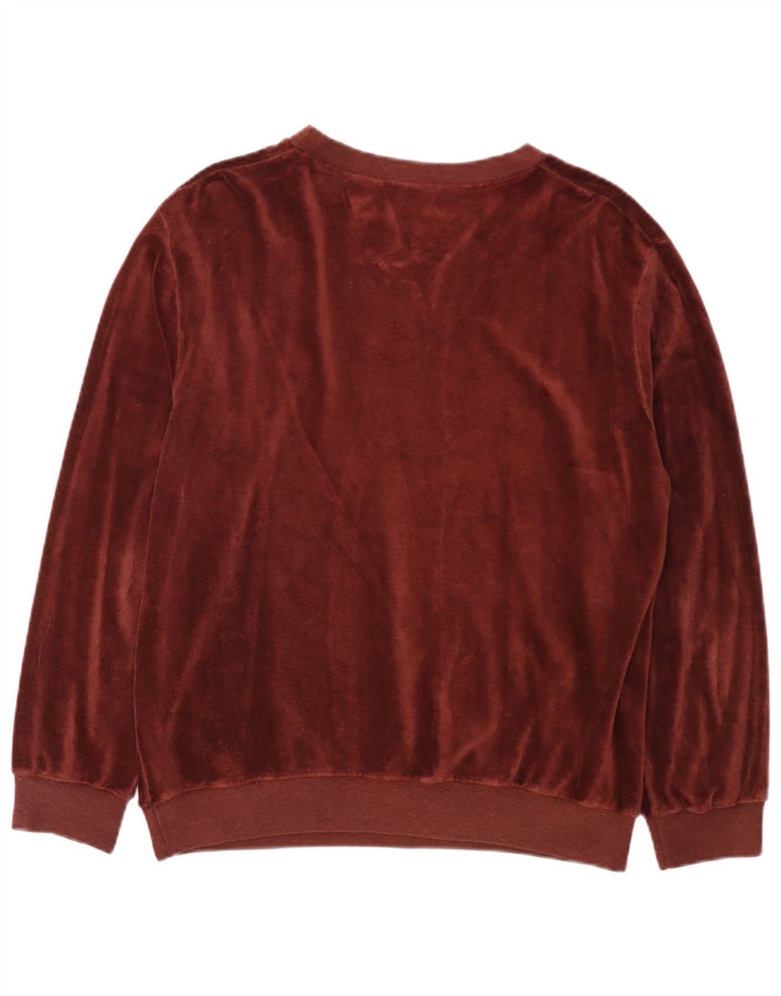 Vintage Homme Top Manches Longues Bordeaux Moyen