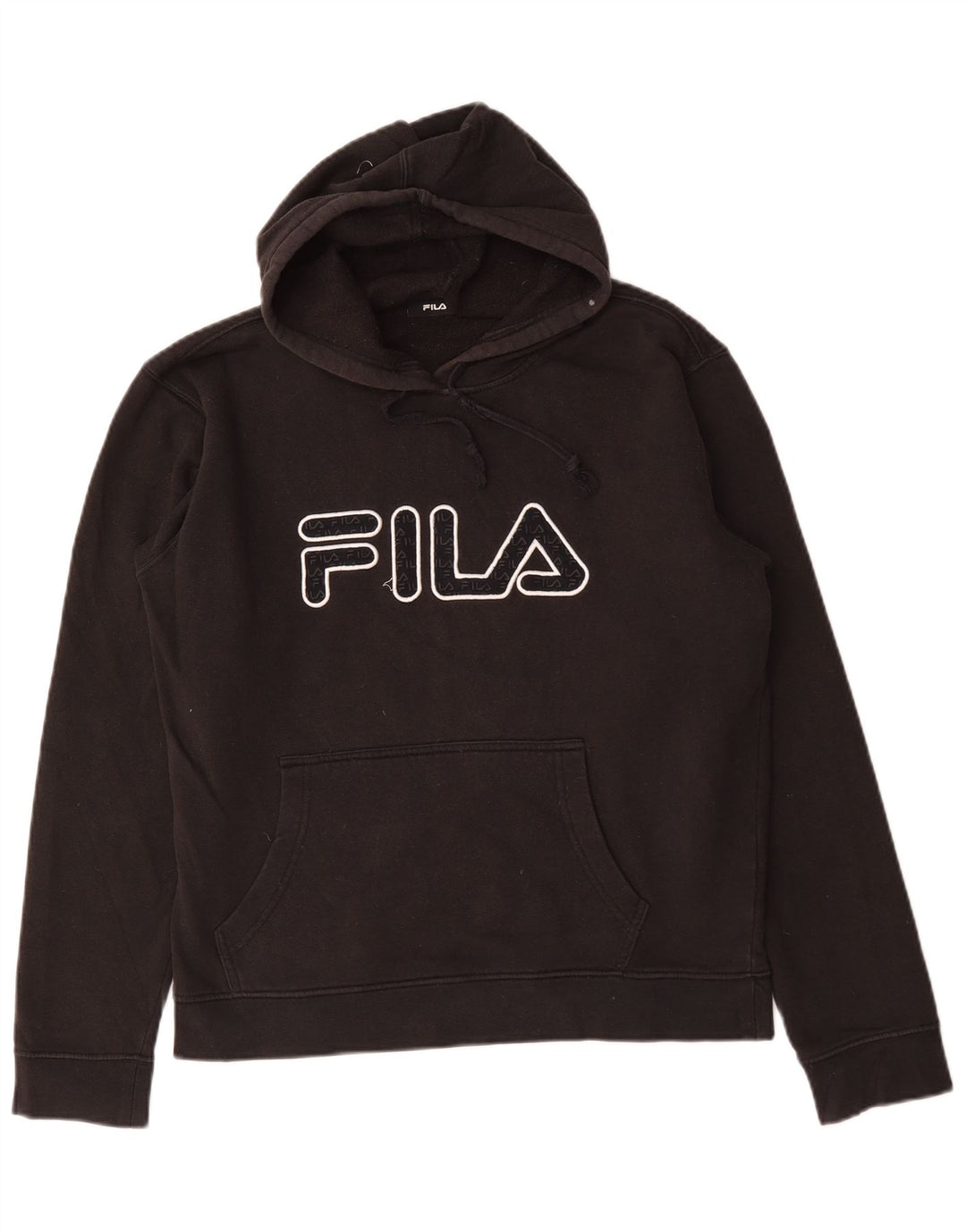 Fila Pull à Capuche Graphique Homme Noir Moyen Coton