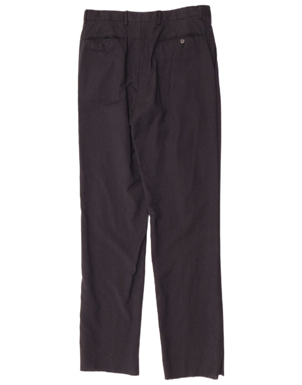 Trussardi Pantalon De Costume Droit Homme IT 48 Medium W32 L34 Bleu Marine