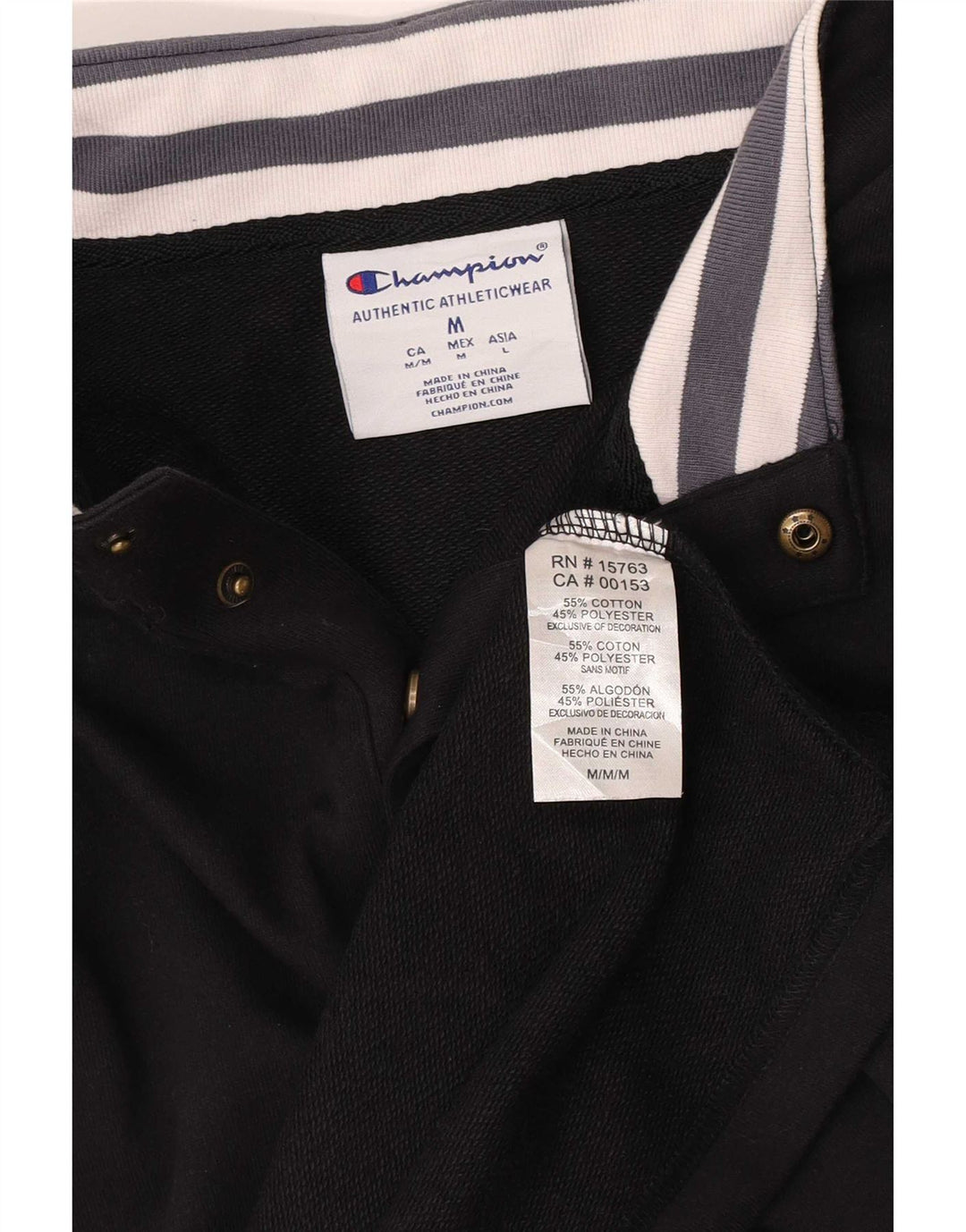 Champion Haut à manches longues pour homme en coton noir moyen