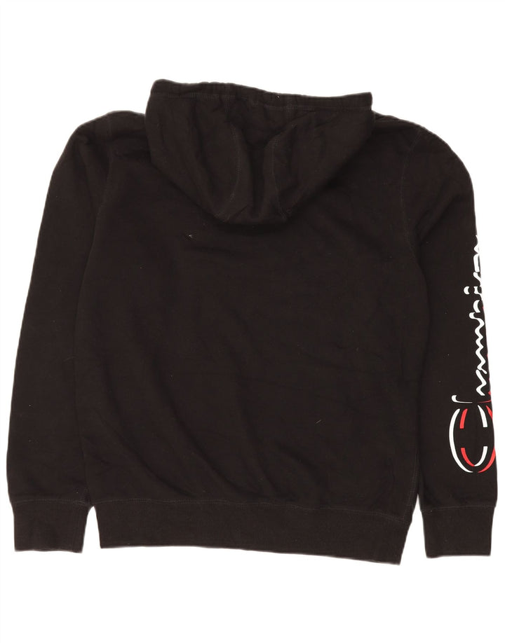 CHAMPION Pull à Capuche Graphique Homme Noir Moyen Coton
