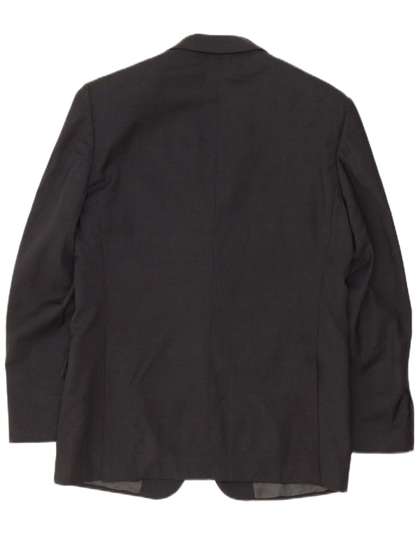 Valentino Veste Blazer 3 Boutons Homme IT 48 Laine Gris Moyen