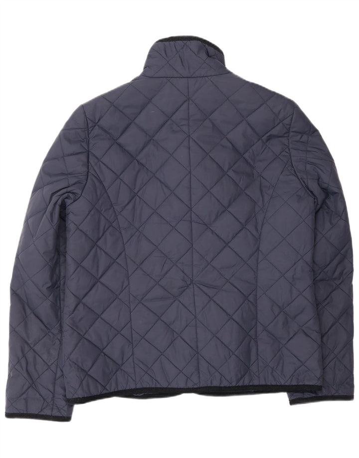 Jaeger Veste matelassée pour femme UK 14 Medium Bleu marine Polyester