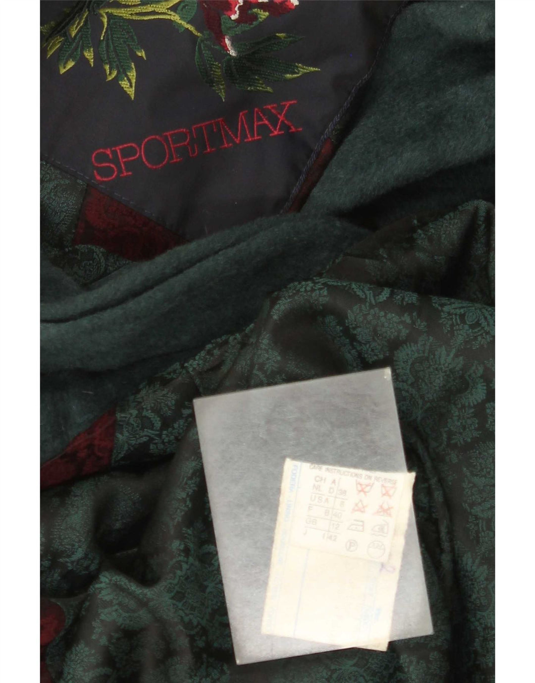 Sportmax Manteau surdimensionné pour femme UK 12 Laine vert moyen