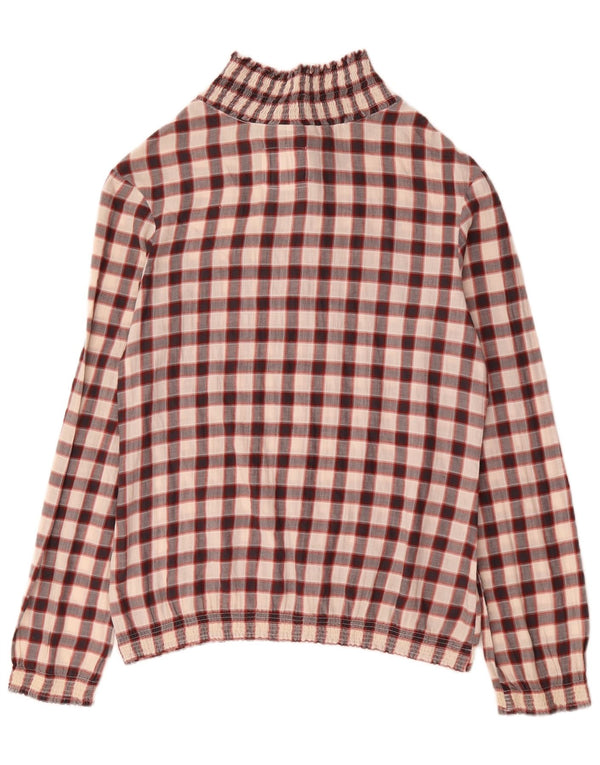 Woolrich Chemisier à manches longues pour femme UK 44 en coton vichy bordeaux moyen