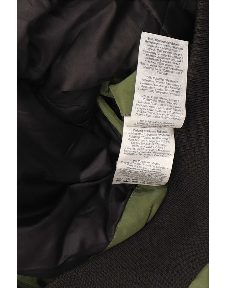 Jack & Jones Veste bomber rembourrée à capuche pour homme UK 40 Large Vert Polyester