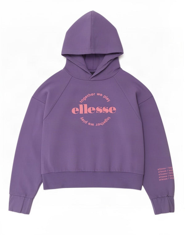 Ellesse Pull à capuche graphique pour femme UK 14 Violet moyen