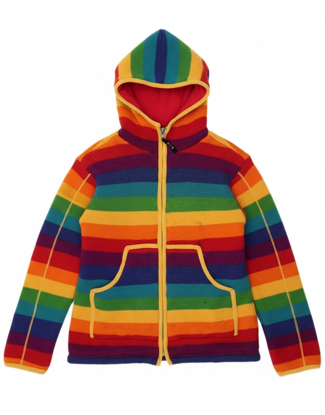 vintage Womens Cardigan Sweater UK 12 Moyen Multicolore Coloré