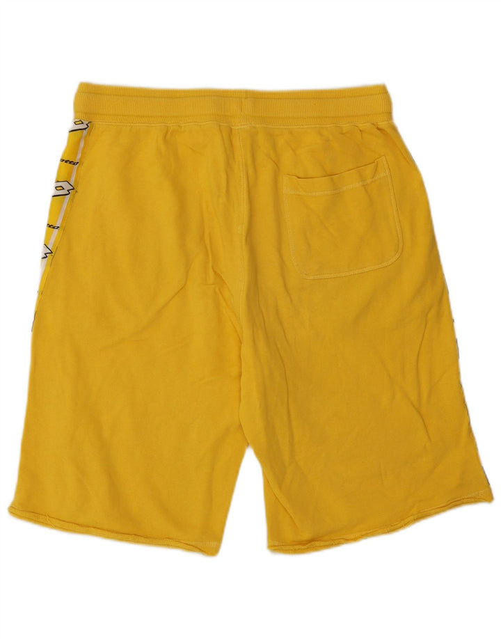 Lotto Short de Sport Graphique Homme Jaune Moyen Coton