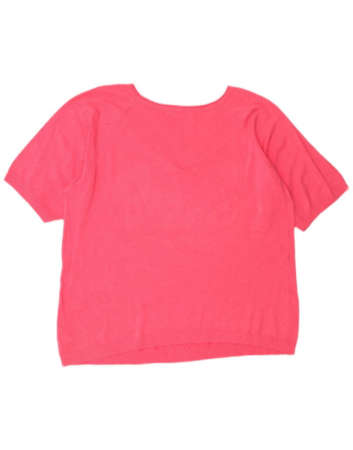 Zara Pull oversize à col bateau pour femme UK 14 Rose moyen