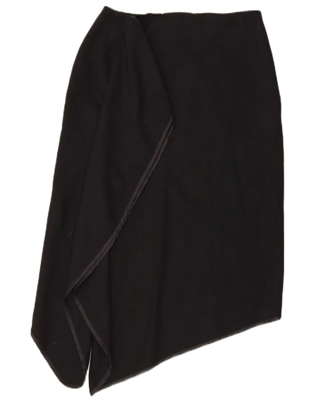 jupe asymétrique femme vintage IT 46 Large W30 Laine Noire