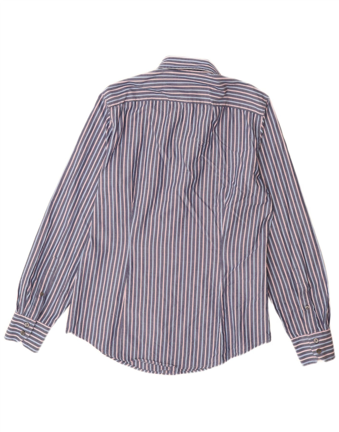 Benetton Chemise Bleu Moyen Rayé Homme