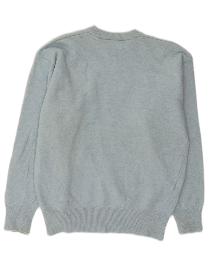Lacoste Pull ras du cou pour homme Taille 3 Petite laine d'agneau bleue
