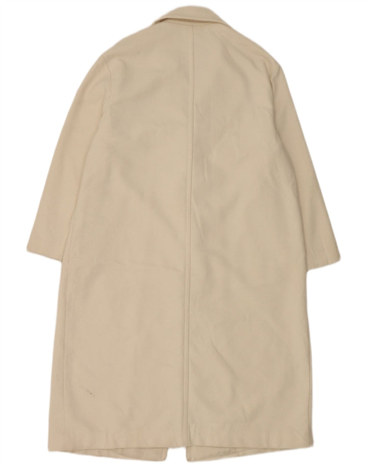 Zara Womens Pardessus UK 16 Large Blanc Polyester