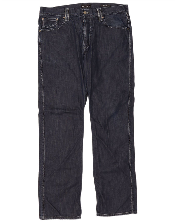 Marks & Spencer Jean droit autographe homme W36 L33 bleu marine coton