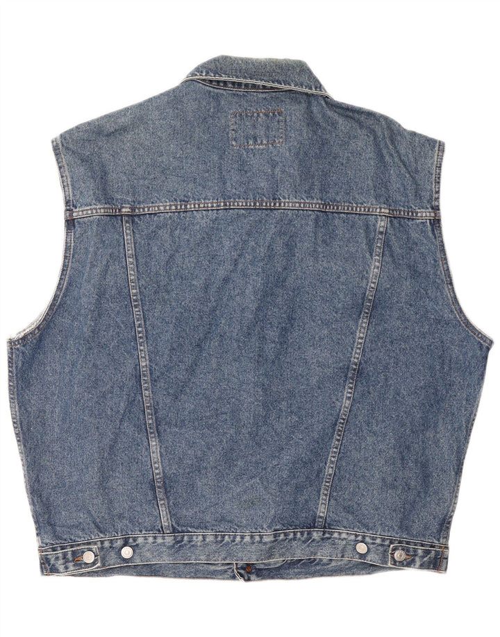 CARRERA Gilet en jean pour homme UK 44 2XL Bleu Coton