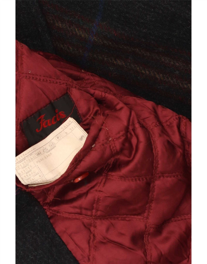 Facis Caban Homme IT 54 2XL Laine à Carreaux Noir