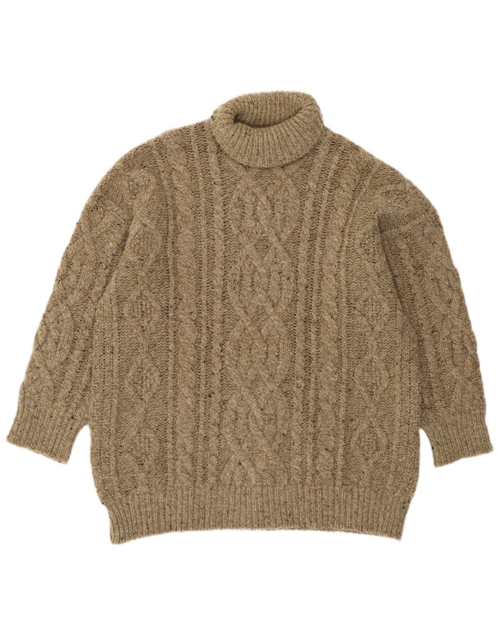 Blues Club Pull col roulé pour homme en laine beige