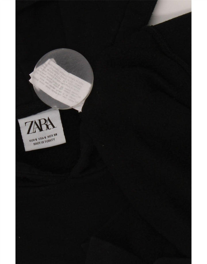 Zara Pull à capuche pour homme Petit coton noir