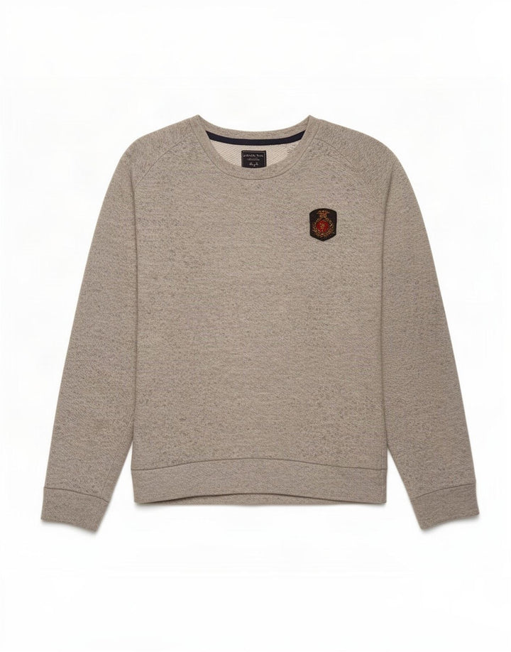Zara Homme Sweatshirt Jumper Large Gris Moucheté Polyester