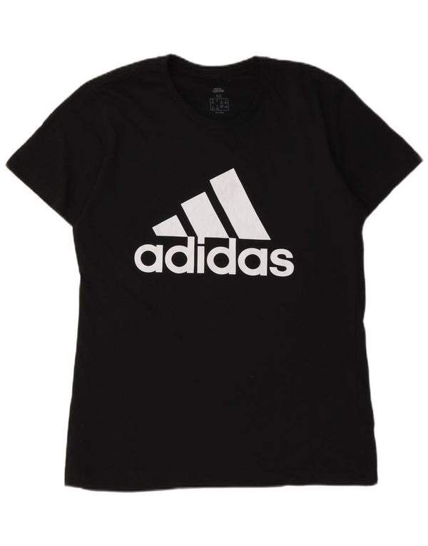 Adidas T-shirt graphique pour femme UK 12/14 Noir moyen