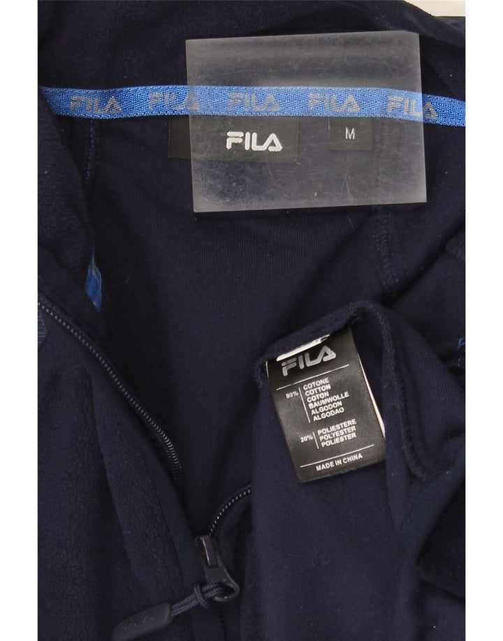Fila Veste polaire pour homme UK 38 Bleu marine moyen en coton colour block