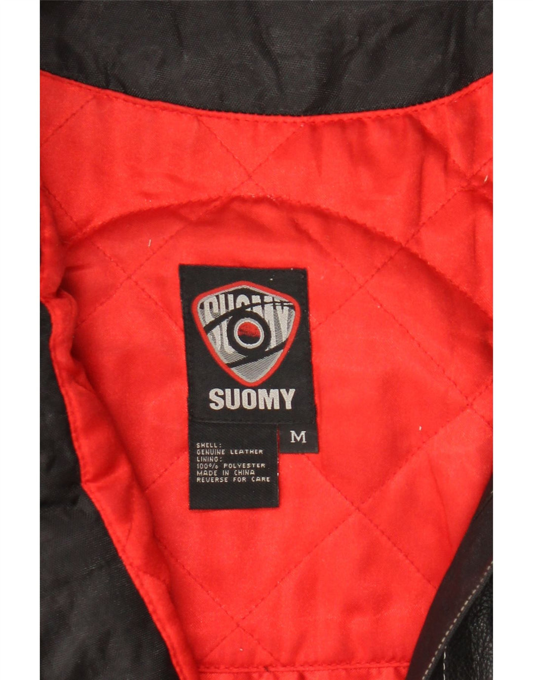 Suomy Veste en cuir Moto Racer pour femme UK 12 Cuir noir moyen