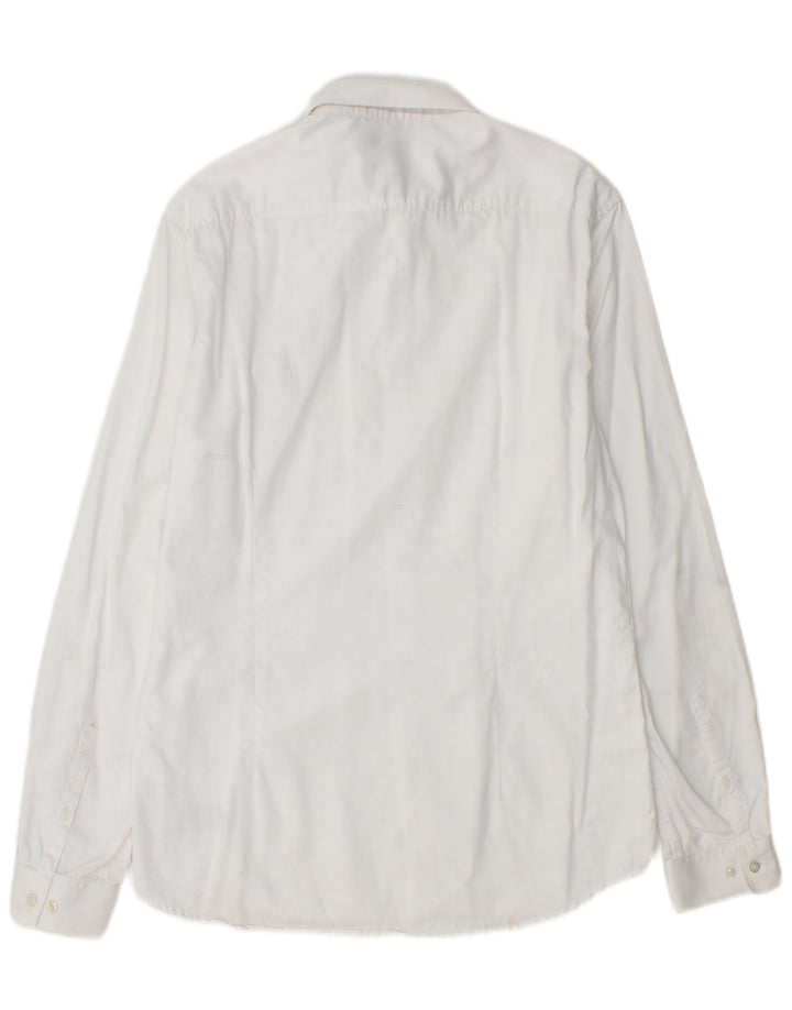 JULES Chemise Slim Fit Homme Blanc Moyen Coton