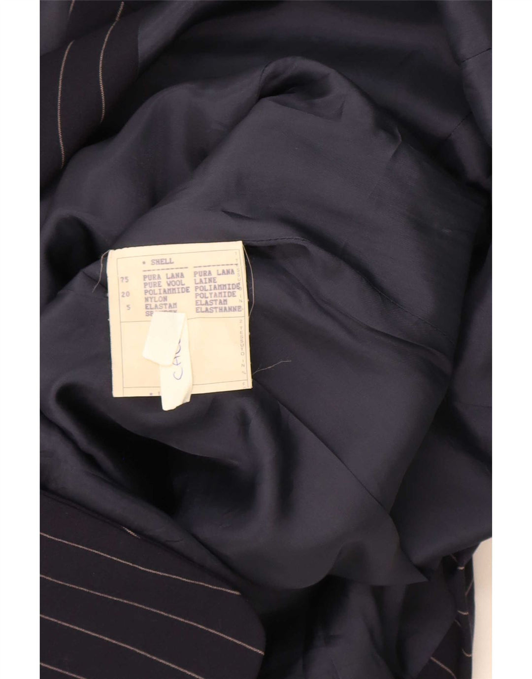 Belfe & Femme Veste Blazer 3 Boutons IT 42 Laine À Rayures Bleu Marine Moyen