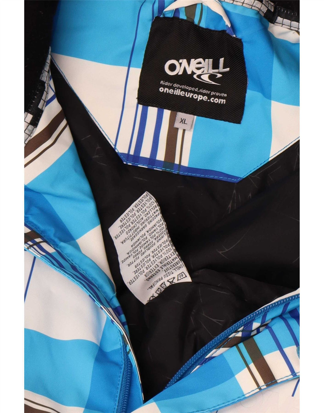 O'Neill Veste de Ski Homme XL Bleu Carreaux Polyester