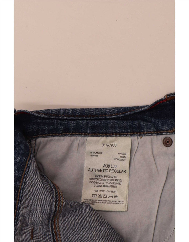 Wrangler Jean droit régulier authentique pour homme W38 L30 en coton bleu