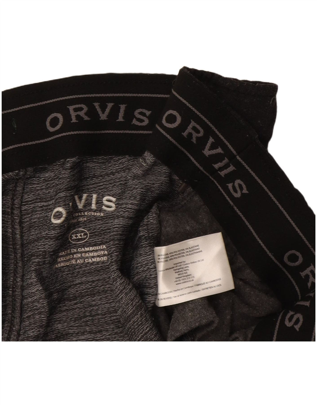 Orvis Pantalon de survêtement pour homme 2XL Gris Viscose
