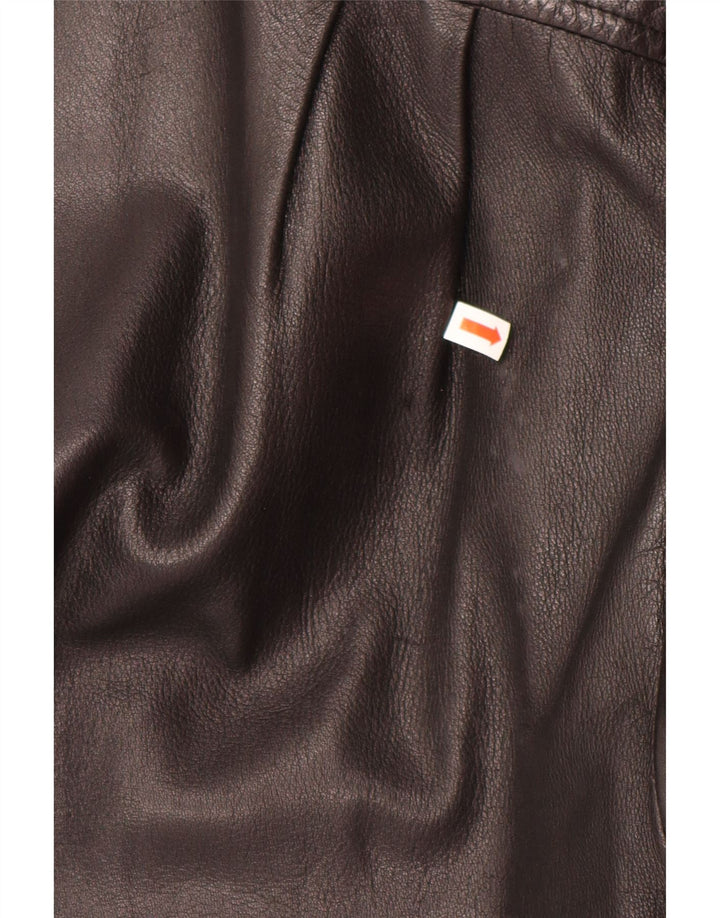 Danier Veste en cuir surdimensionnée pour femme UK 6 XS Noir