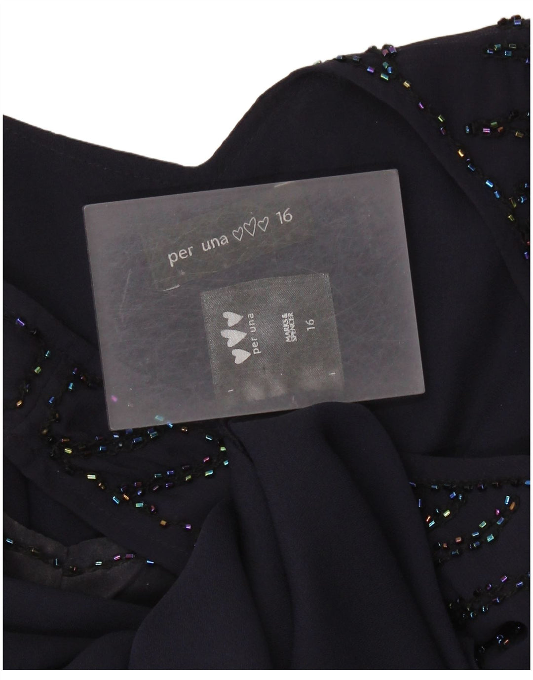 Marks & Spencer Robe trapèze sans manches pour femme UK 16 Large Violet Polyester