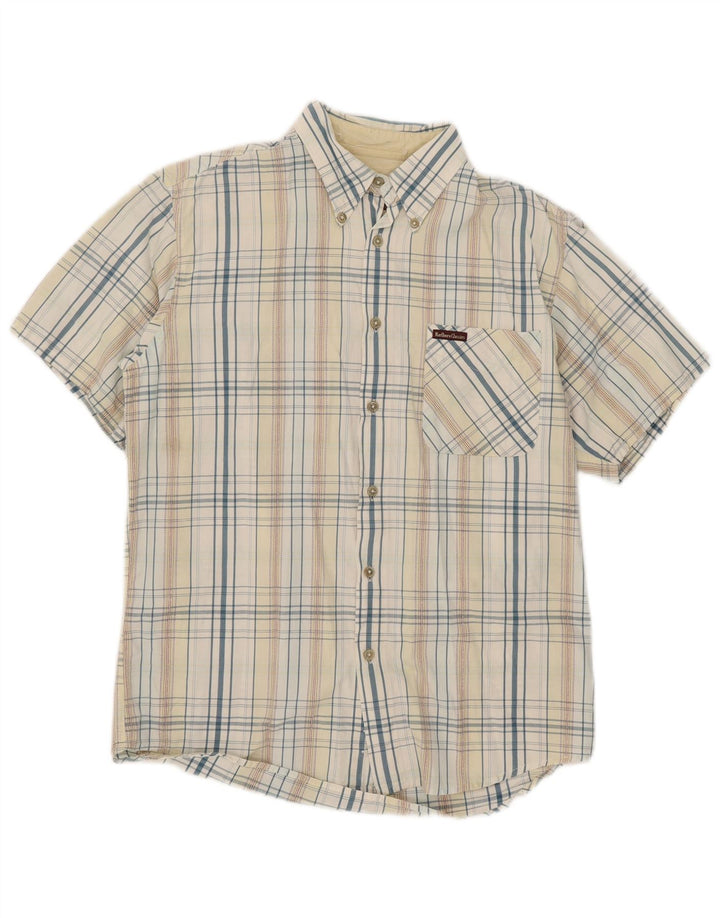 Chemise à manches courtes homme Marlboro Classics coton à carreaux multicolore moyen