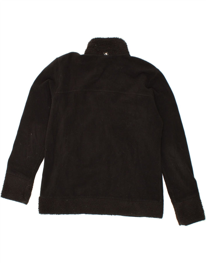 CHAMPION Womens Fleece Jacket UK 16 Large Black Polyester Vintage Champion and Second-Hand Champion from Messina Hembry 