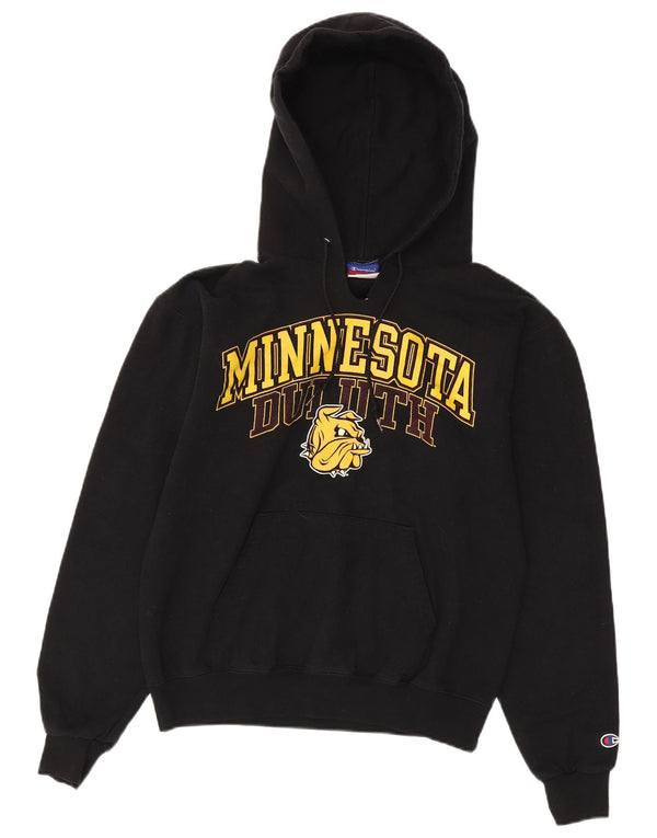 Champion Pull à capuche graphique Minnesota Duluth pour femme UK 14 Noir moyen