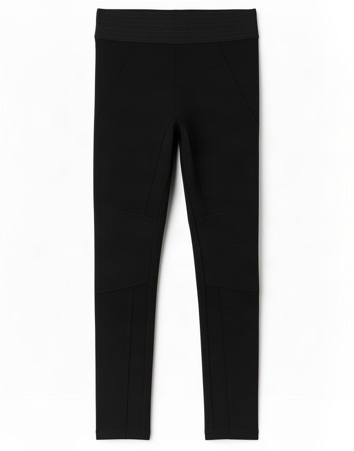 Zara Leggings Femme UK 12 Polyester Noir Moyen