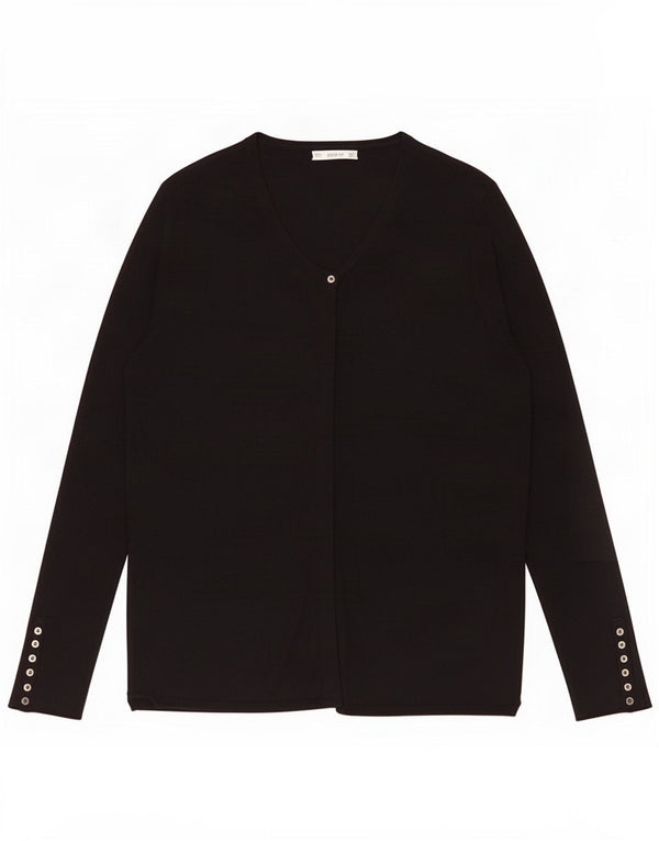 Zara Cardigan Femme Pull UK 16 Large Noir