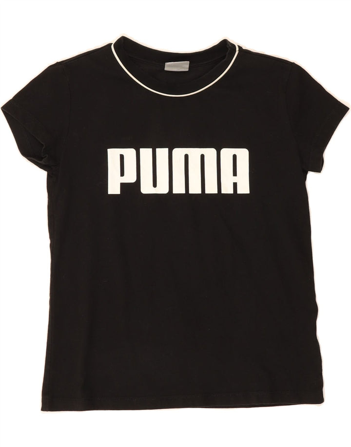 PUMA Womens Graphic T-Shirt Top UK 8 Small Black Vintage Puma and Second-Hand Puma from Messina Hembry 