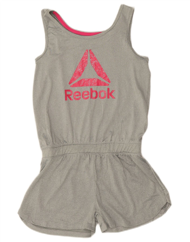 Reebok Combishort sans manches fille Graphic 14-15 ans XL Gris Polyester