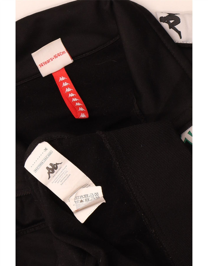 Kappa Veste de Survêtement Graphique Garçon 13-14 Ans Noir Colorblock