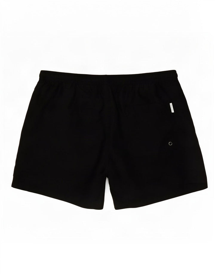 Calvin Klein Short de bain graphique pour hommes, grand, en polyester color block noir