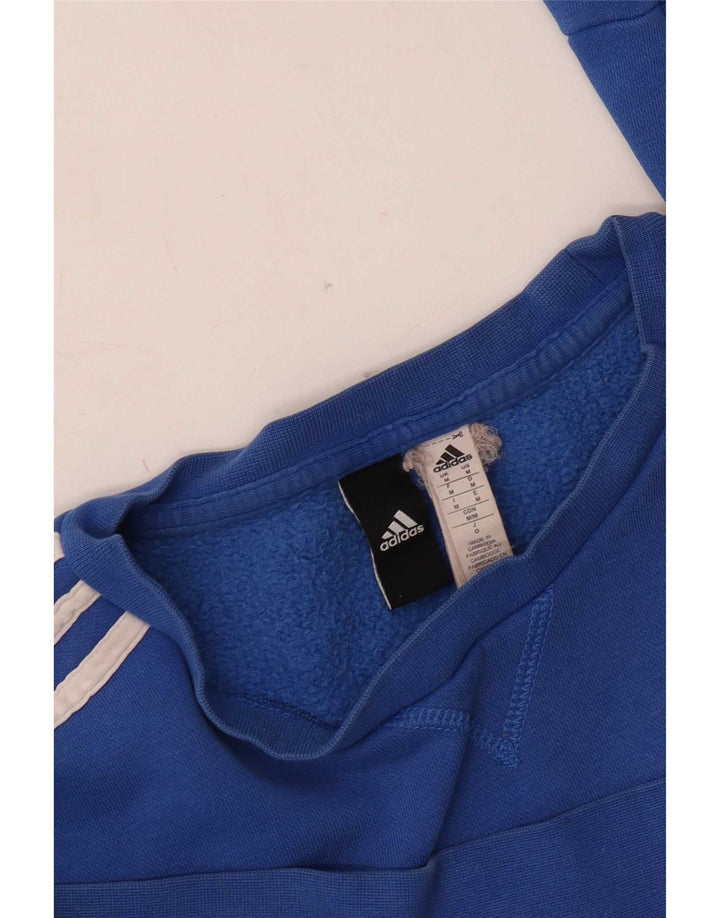 Adidas Sweat-shirt pour femme UK 14 Bleu moyen Coton