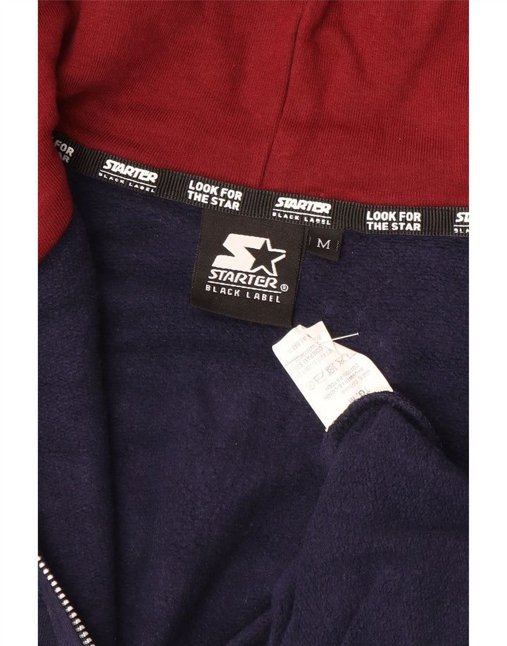 Starter Pull à capuche zippé pour homme en coton bleu marine moyen