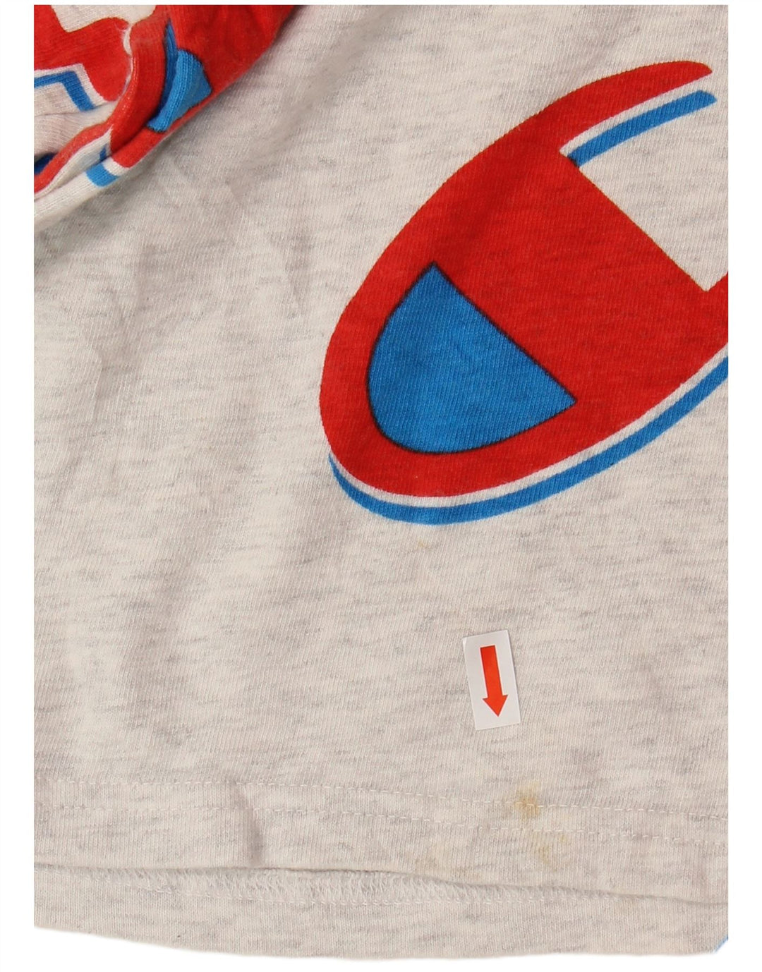 CHAMPION T-shirt court à tissage inversé pour femme UK 16 Large Gris