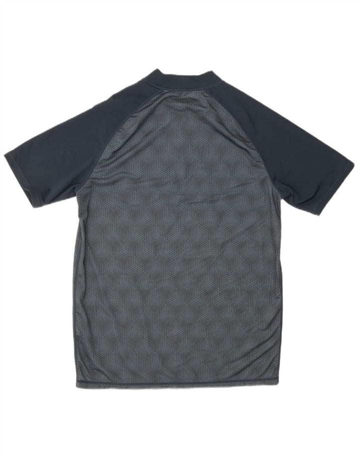 MOUNTAIN WAREHOUSE Mens T-Shirt Top Large Navy Blue Geometric Polyester