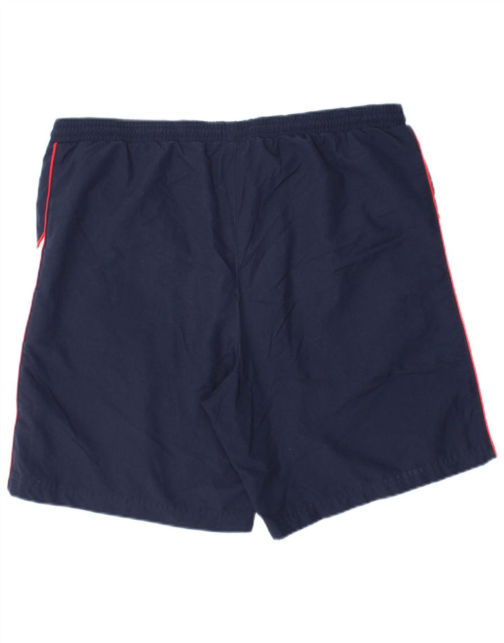 Umbro Short de Sport Graphic Homme Bleu Marine Moyen Polyester Colorblock